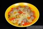 Recept Rýchla polievka s pečeňovými knedličkami - polievka s pečeňovými knedličkami - návrh na servírovanie