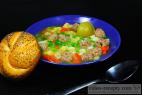 Recept Polievka s hovädzími knedličkami a ryžovou závarkou - polievka s hovädzími knedličkami - návrh na servírovanie